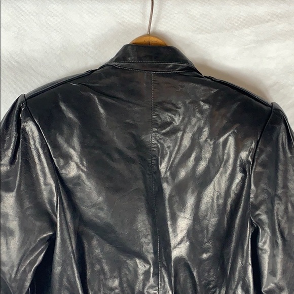 Alicia Herrera North Beach Leather Taupe Jacket - Picture 6 of 8